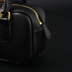 Miu Miu Black Matelassé Leather Satchel Bag – Mini Top Handle