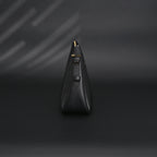 Prada Cleo Black Brushed Leather Shoulder Bag